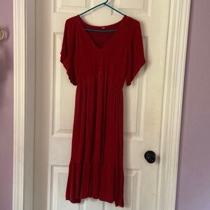 Super cute red dress!